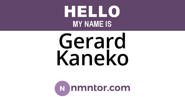 Gerard Kaneko