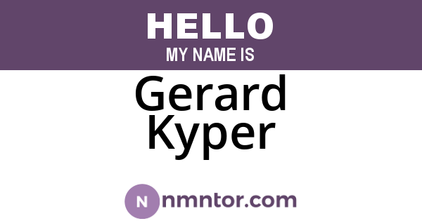 Gerard Kyper