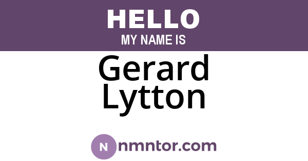 Gerard Lytton