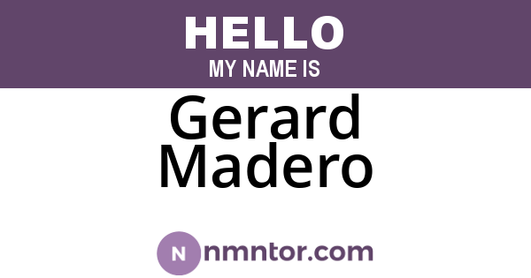 Gerard Madero