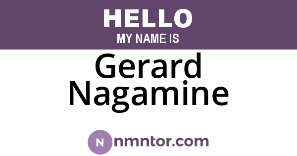Gerard Nagamine
