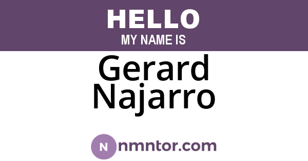 Gerard Najarro