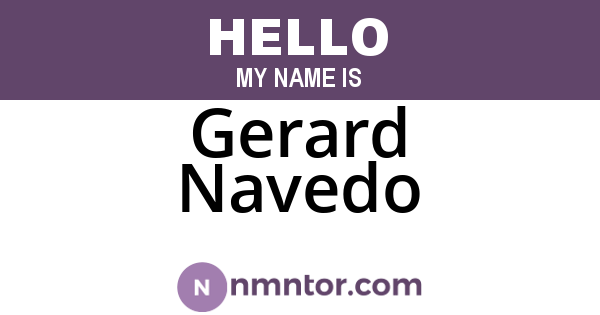 Gerard Navedo