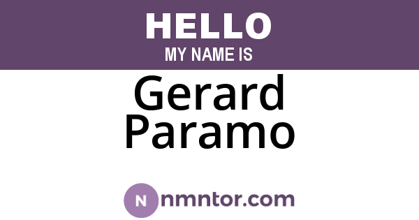 Gerard Paramo