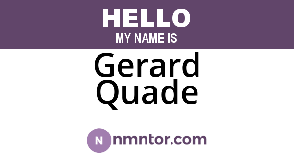 Gerard Quade