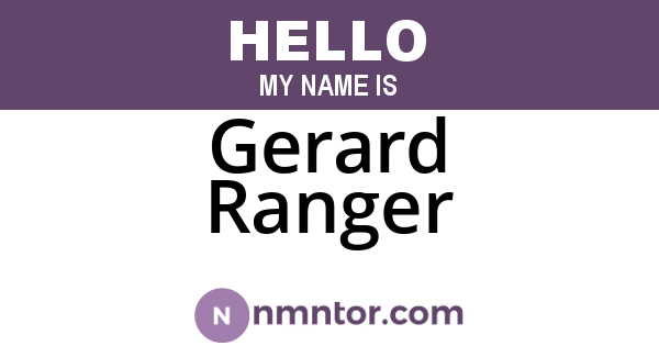 Gerard Ranger