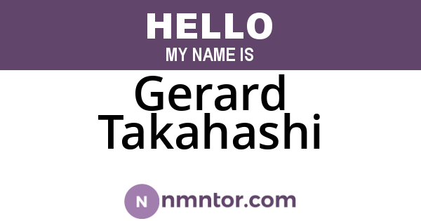 Gerard Takahashi