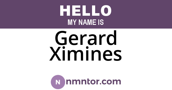 Gerard Ximines