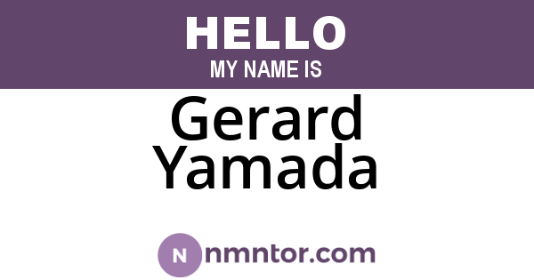 Gerard Yamada