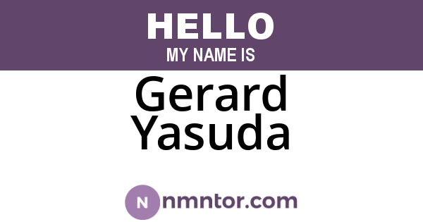 Gerard Yasuda