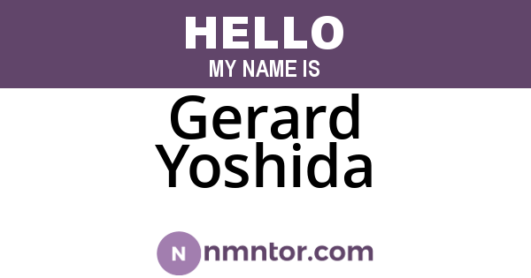 Gerard Yoshida