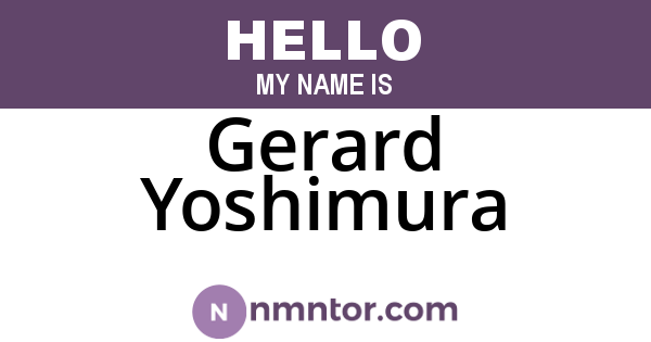 Gerard Yoshimura