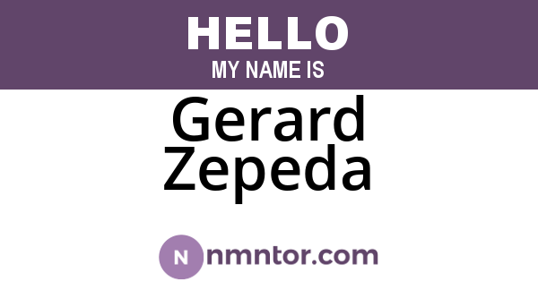 Gerard Zepeda