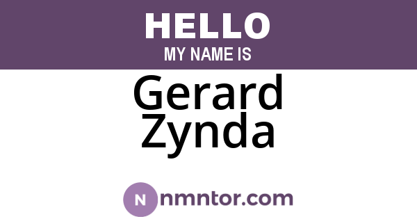 Gerard Zynda