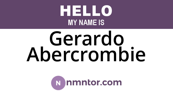 Gerardo Abercrombie