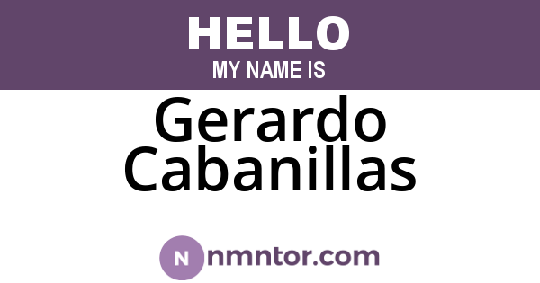 Gerardo Cabanillas