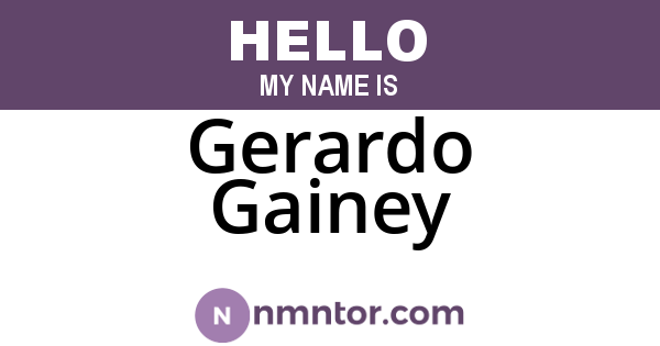 Gerardo Gainey