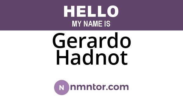 Gerardo Hadnot