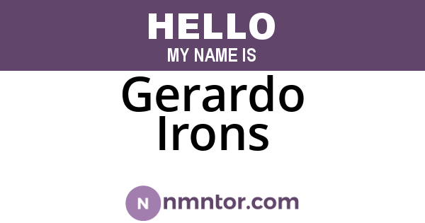 Gerardo Irons