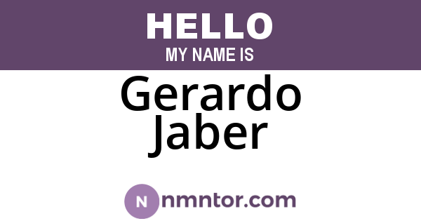 Gerardo Jaber