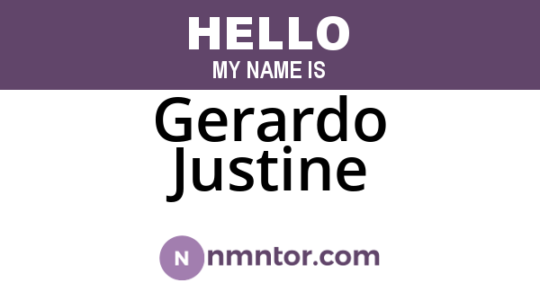 Gerardo Justine