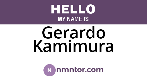 Gerardo Kamimura