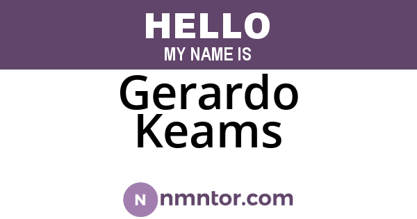 Gerardo Keams