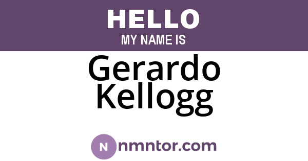 Gerardo Kellogg