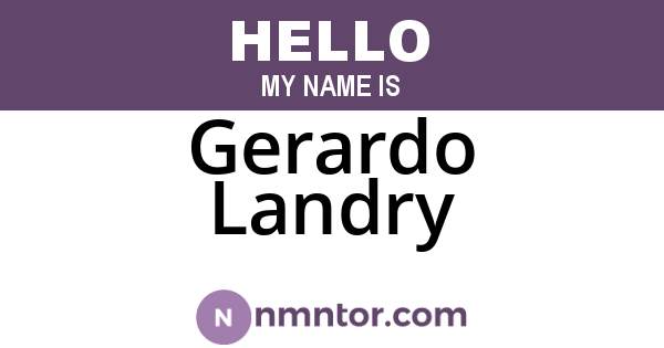 Gerardo Landry