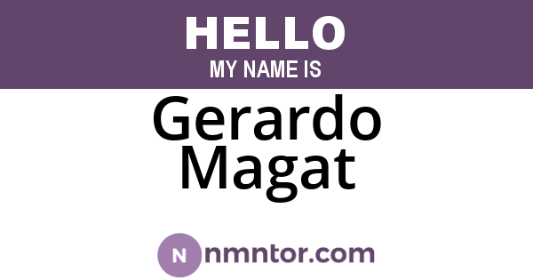 Gerardo Magat