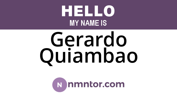 Gerardo Quiambao