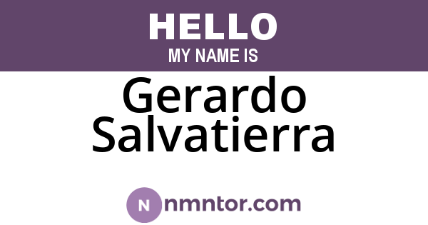 Gerardo Salvatierra