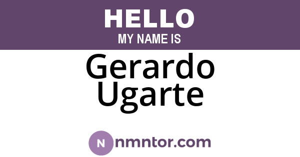 Gerardo Ugarte