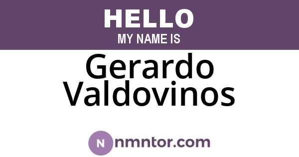 Gerardo Valdovinos