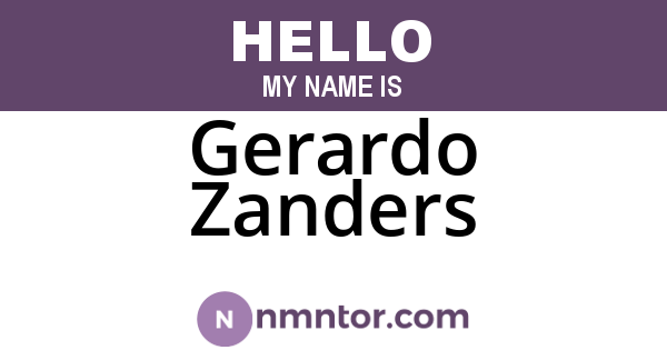 Gerardo Zanders