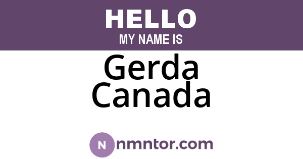Gerda Canada
