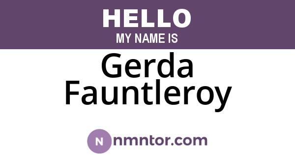 Gerda Fauntleroy