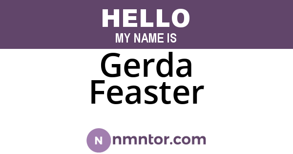 Gerda Feaster