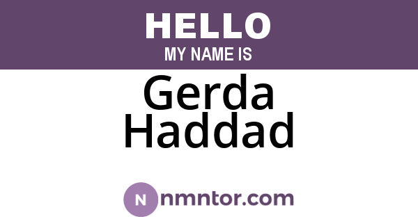 Gerda Haddad