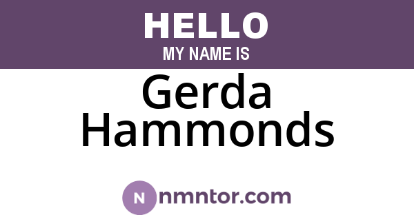 Gerda Hammonds