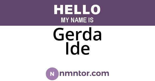 Gerda Ide
