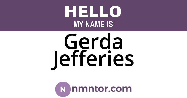 Gerda Jefferies
