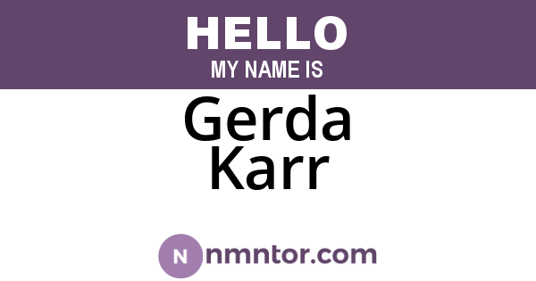 Gerda Karr