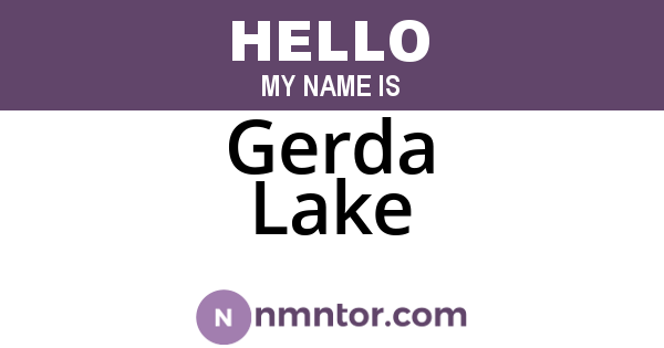 Gerda Lake