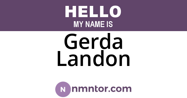 Gerda Landon