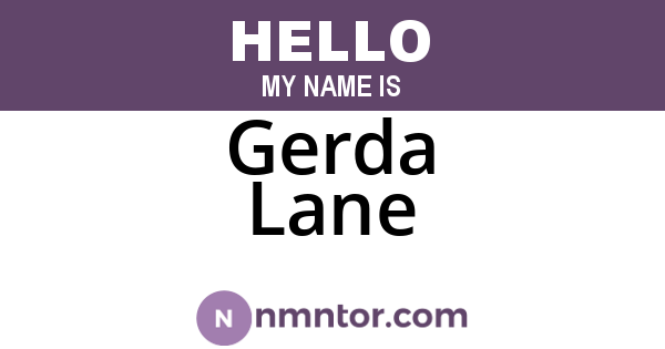 Gerda Lane