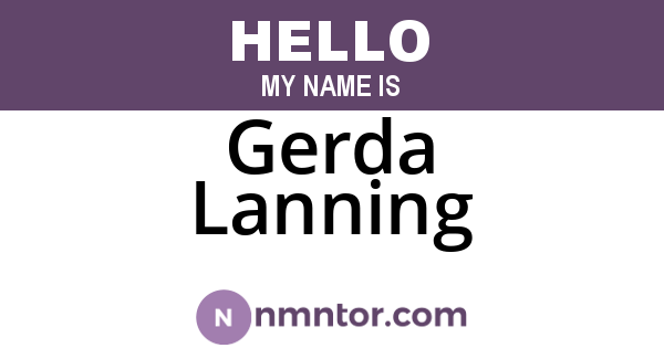 Gerda Lanning
