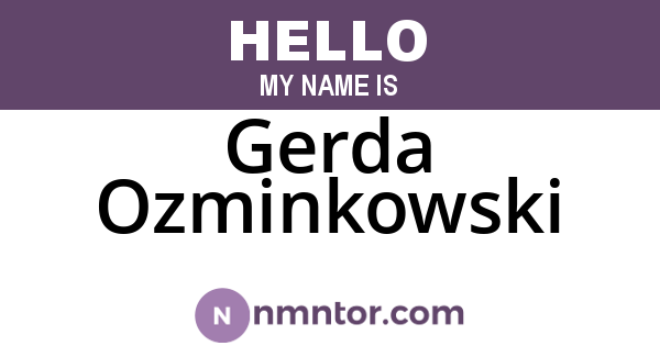 Gerda Ozminkowski