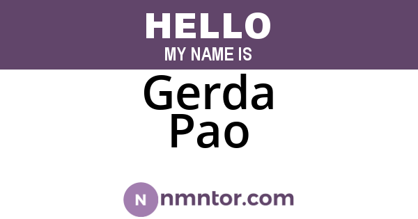 Gerda Pao