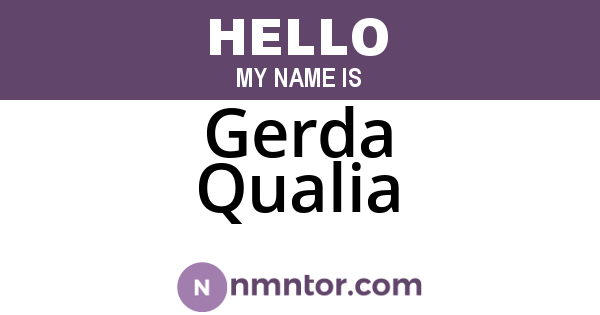 Gerda Qualia